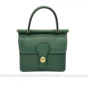 Coach Willis Top Handle 18 In Hunter Green with Gold Accents NWOT